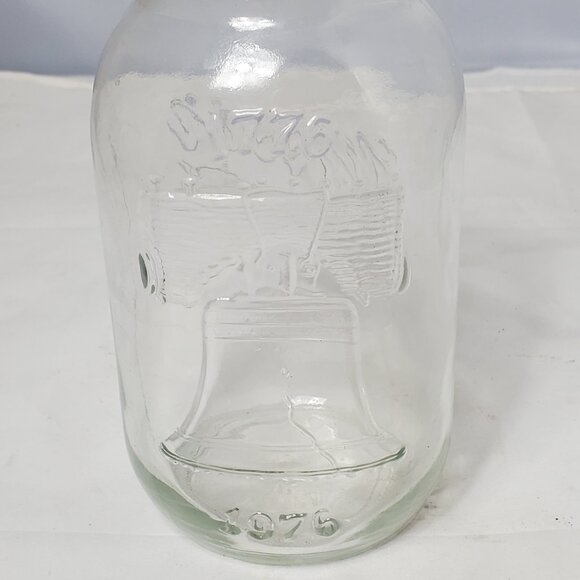 Anchor Hocking MASON BICENTENNIAL 1776~1976 Liberty Bell Quart Canning Jar - Picture 2 of 6